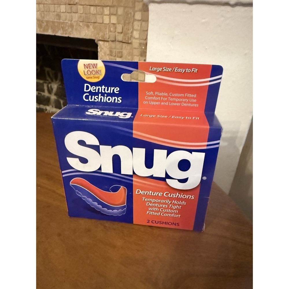 1 Box Snug Denture Cushions Large Size 2 Cushions New Old Stock Discontinued HTF